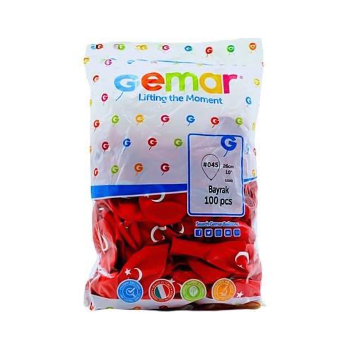 GD-90-045 GEMAR BAYRAK BALON KOLİ 100 PK