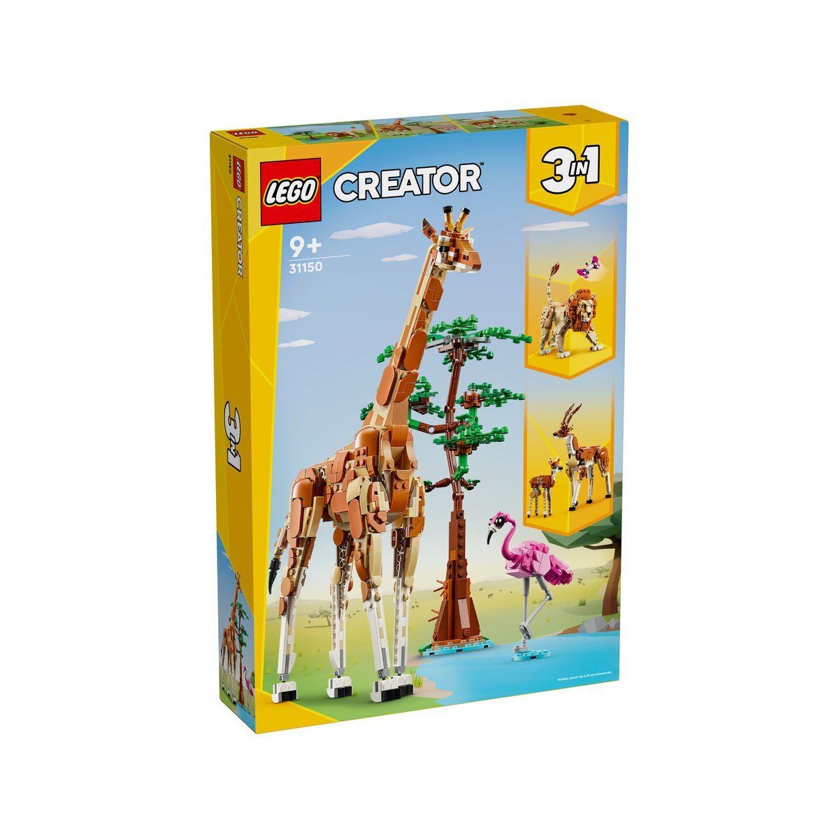 31150 Lego Creator 3ü1 arada Vahşi Safari Hayvanları 780 parça +9 yaş