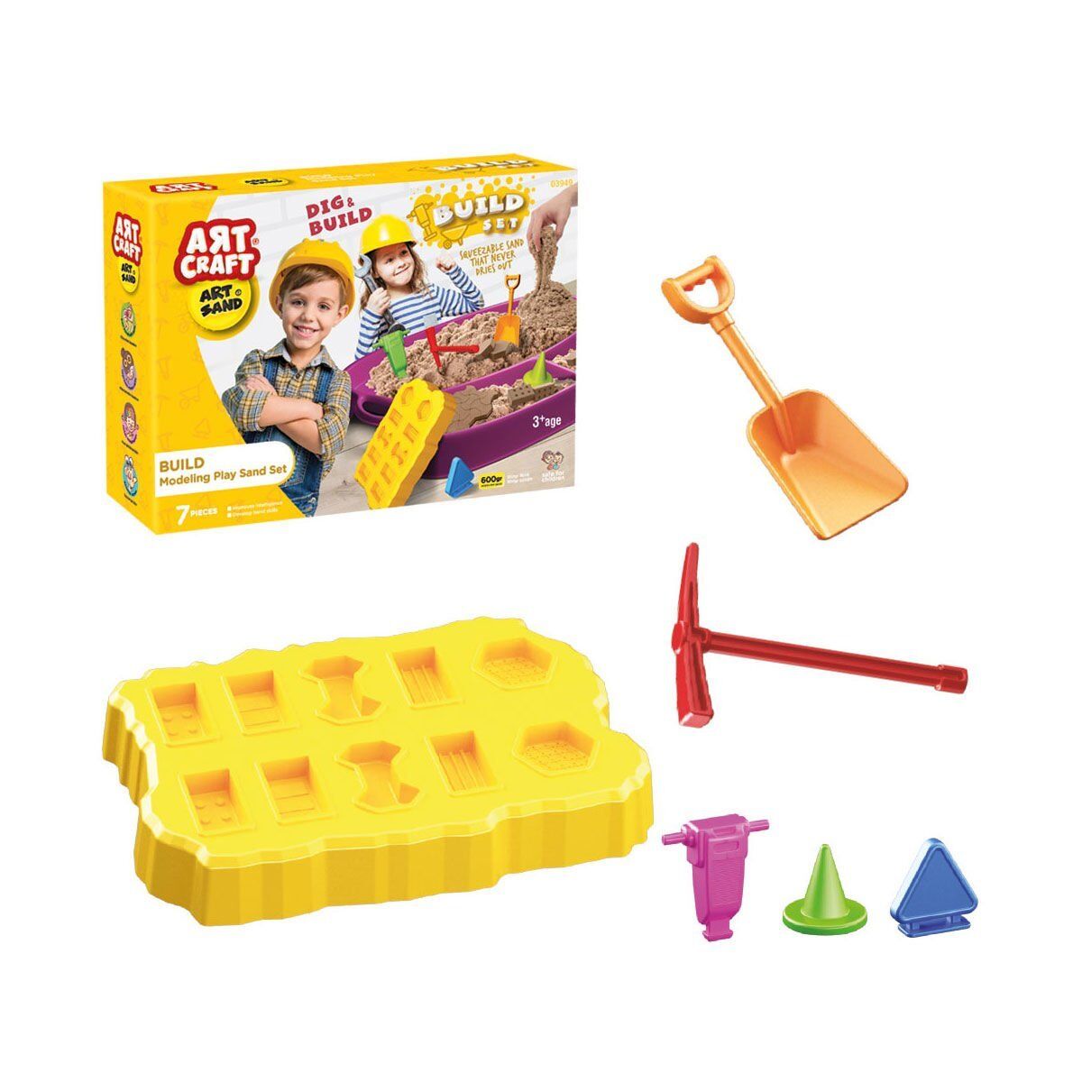 03949 Artsand İnşaat Kum Seti 600 gr -Fentoys