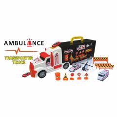 ERN-877 HEROES TOYS ÇANTALI AMBULANS TAŞIYICI TIR SETİ