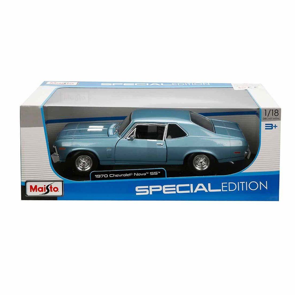 MAIS 31132 Maisto Chevrolet Nova SS Coupe 1970 Model Araba 1:18 -Necotoys