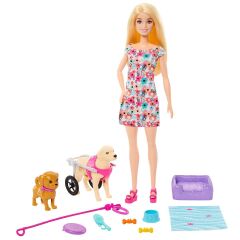 HTK37 Barbie ve Engelli Köpeği Oyun Seti