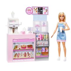 HXN94 Barbie Kahve Dükkanı Oyun Seti