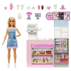 HXN94 Barbie Kahve Dükkanı Oyun Seti