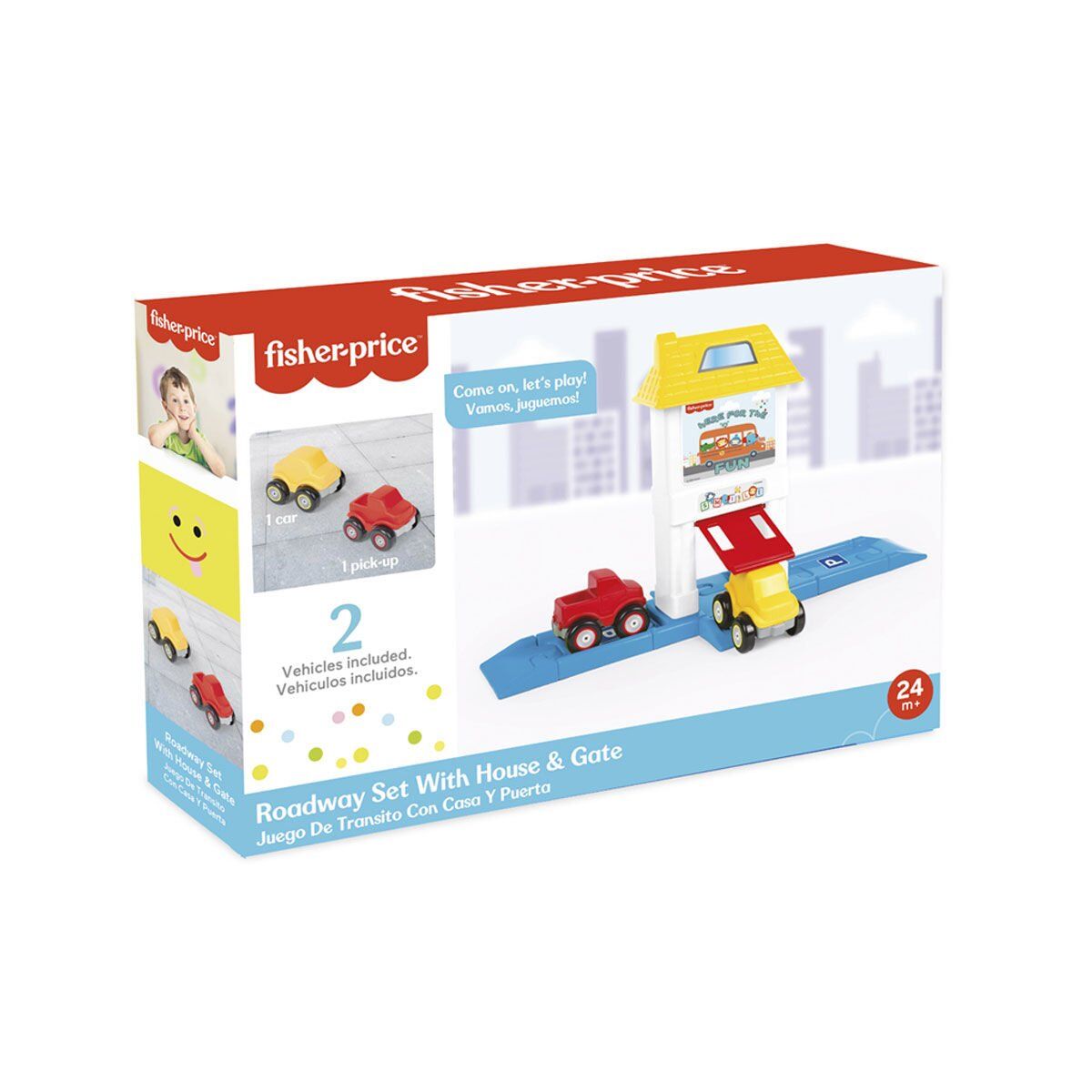 1824 FISHER PRICE ROADWAY SET with HOUSE - G