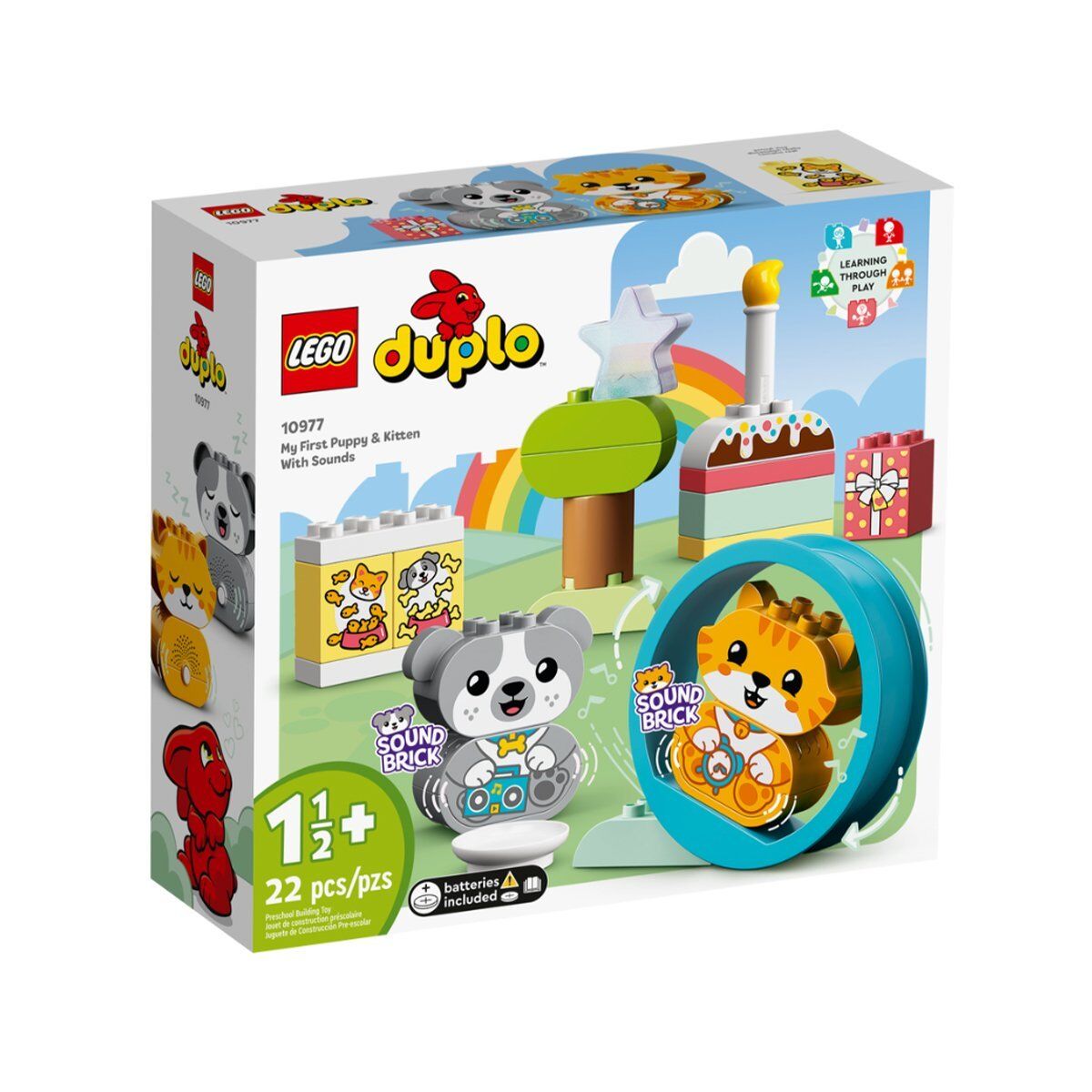 10977 Lego Duplo - İlk Yavru Köpeğim ve Yavru Kedim, Sesli 22 parça +1,5 yaş