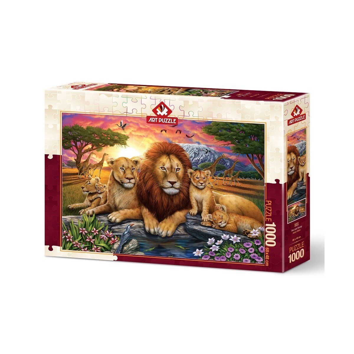 5221 Art Puzzle, Aslan Ailesi 1000 Parça Puzzle